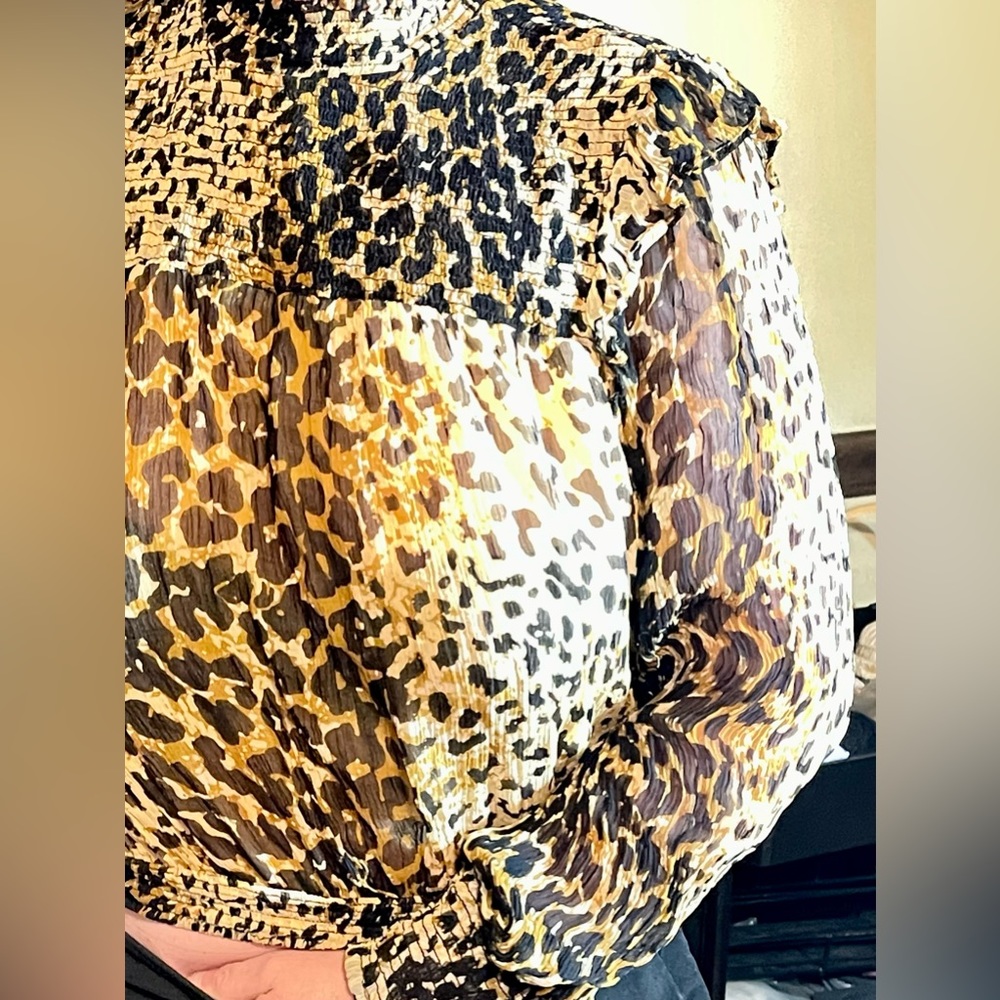 Free people Leopard print Blouse